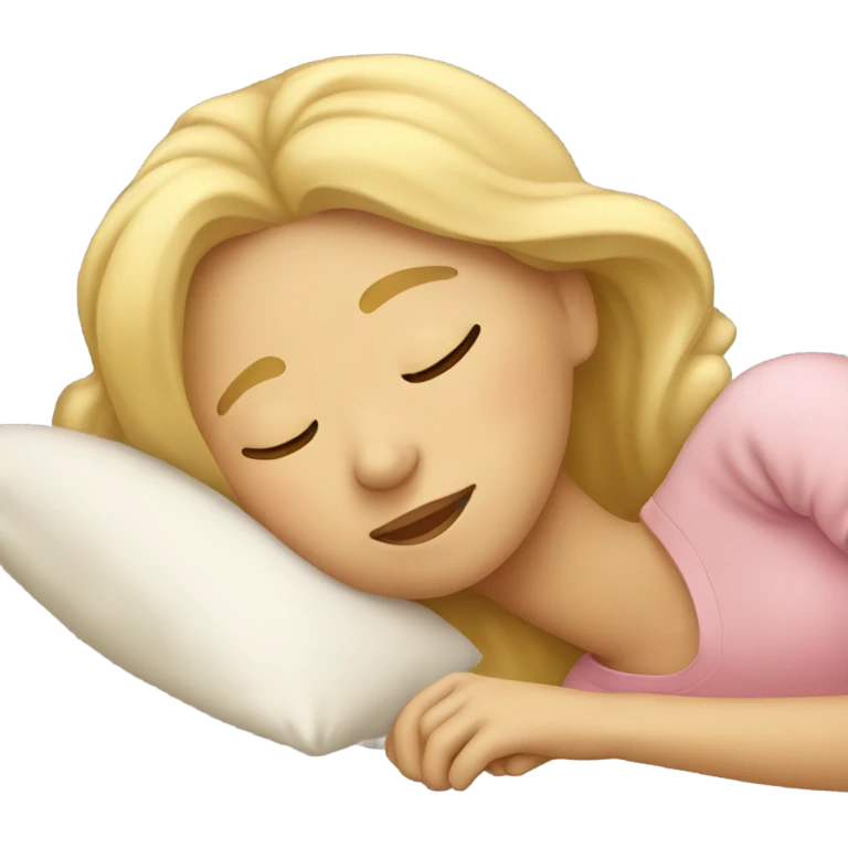 Blonde girl sleep emoji