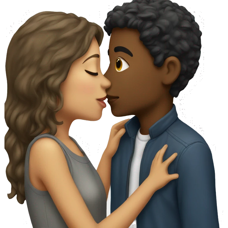 Girl kissing boy  emoji