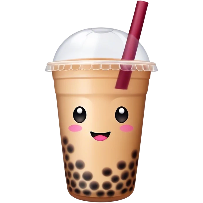 burgundy color Bubble tea emoji