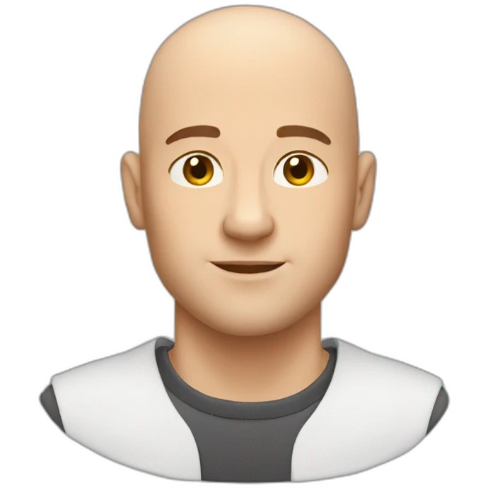 man shaved head caucasian 50 emoji