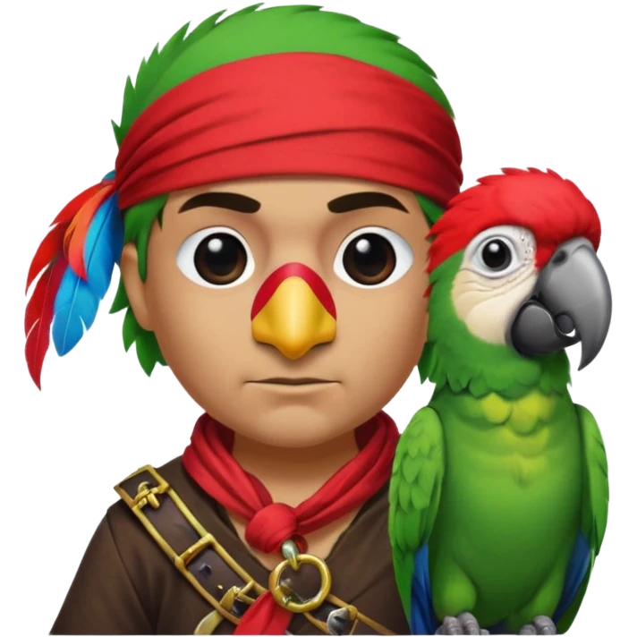 pirate and parrot emoji