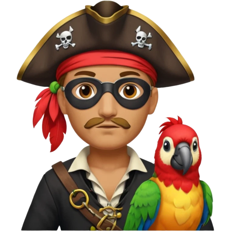 pirate and parrot emoji
