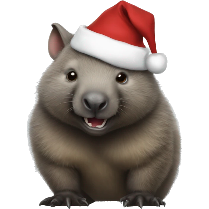 A wombat wearing a Santa hat wearing a eagles jersey  emoji