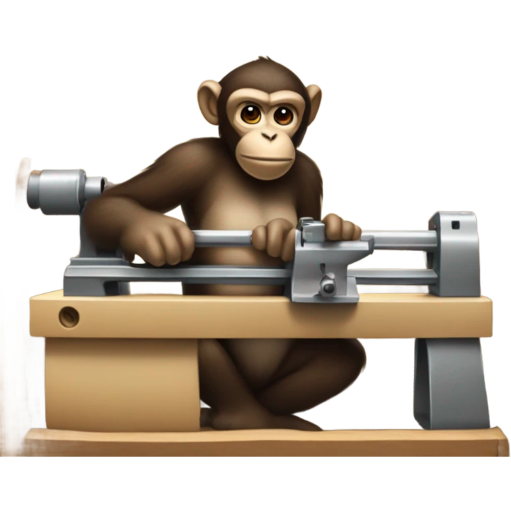 monkey running a lathe emoji