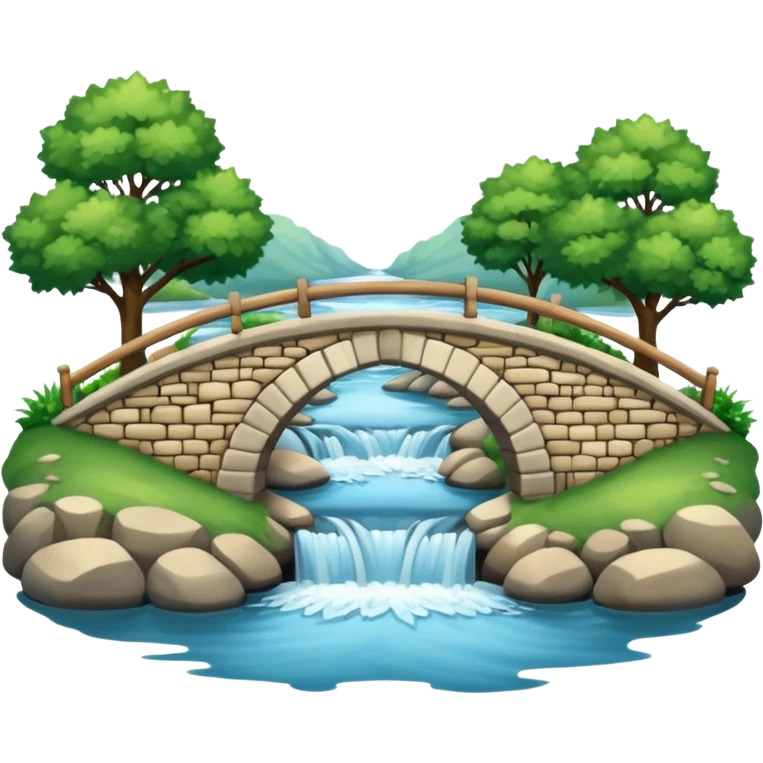 stone bridge over a river emoji