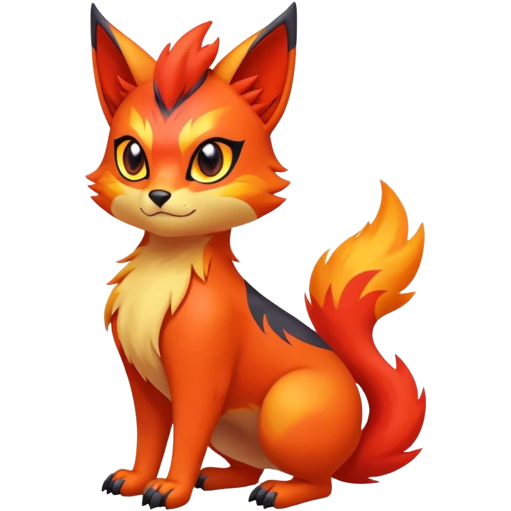  Quilava-Litten-hybrid full body emoji