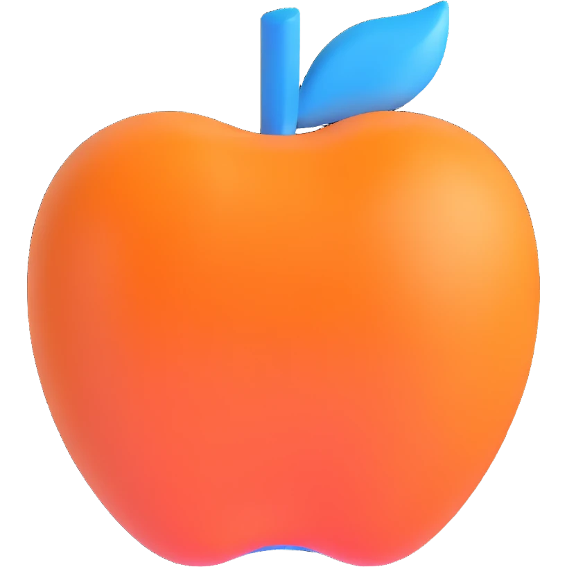blue apple emoji