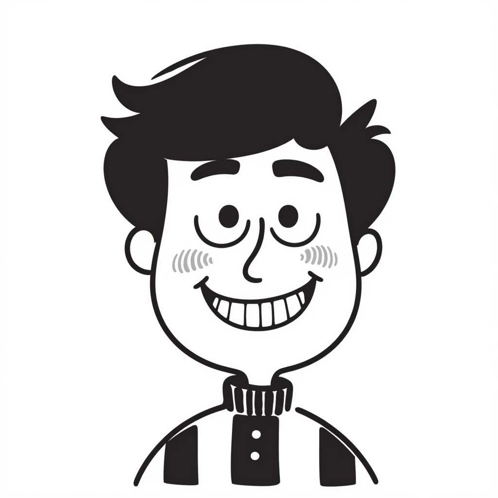 funny face with big grin and rosy cheeks emoji