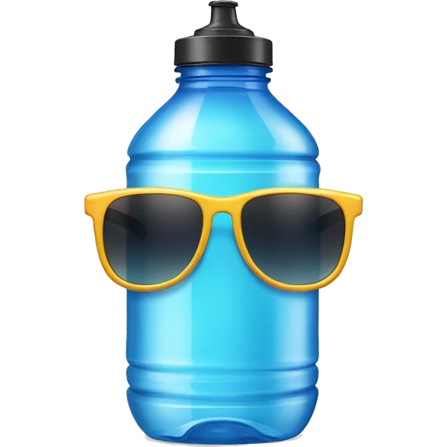 Water bottle with sunglasess emoji