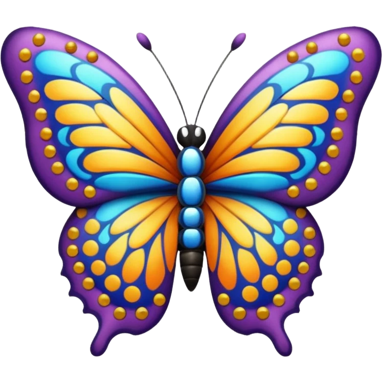 Butterfly rockstar emoji