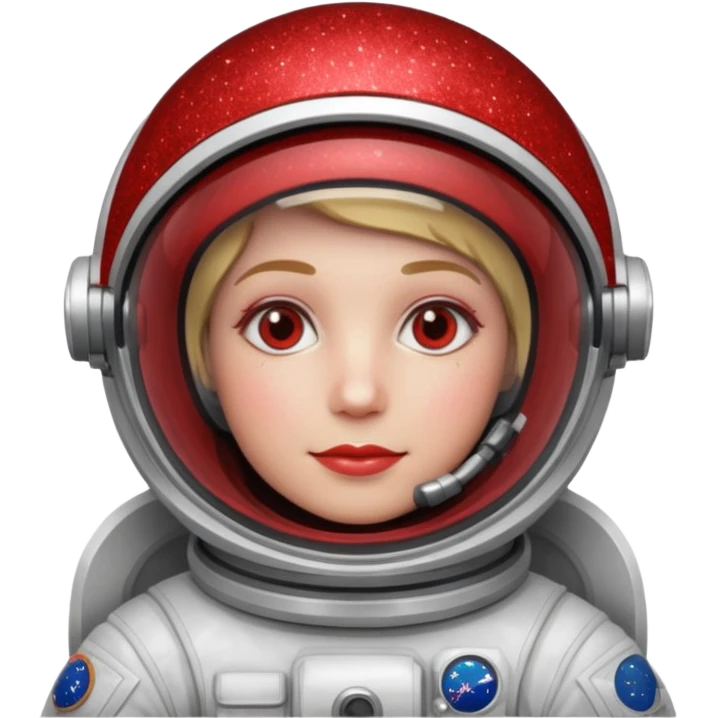 red glitter astronaut emoji
