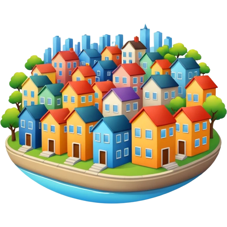 little city and small home emoji
