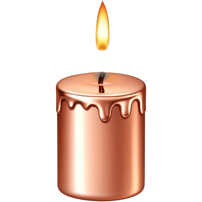 rose gold luxury candle emoji