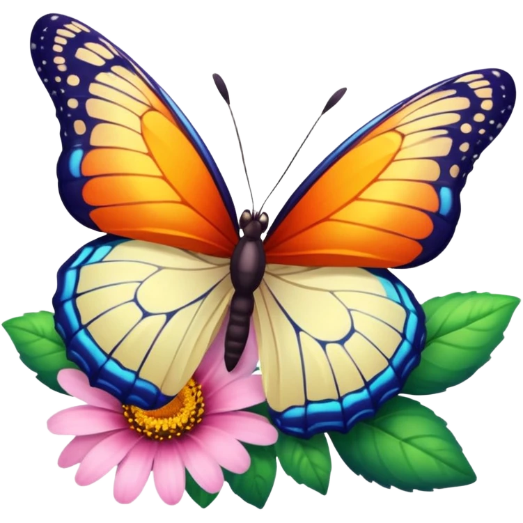butterfly on flower emoji