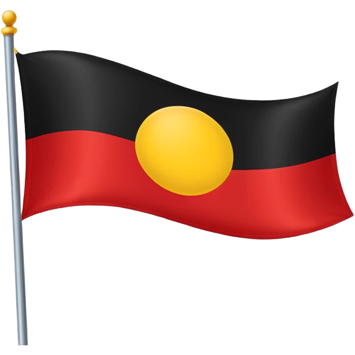 a wavy black and red rectangle flag with a yellow circle in the middle  emoji