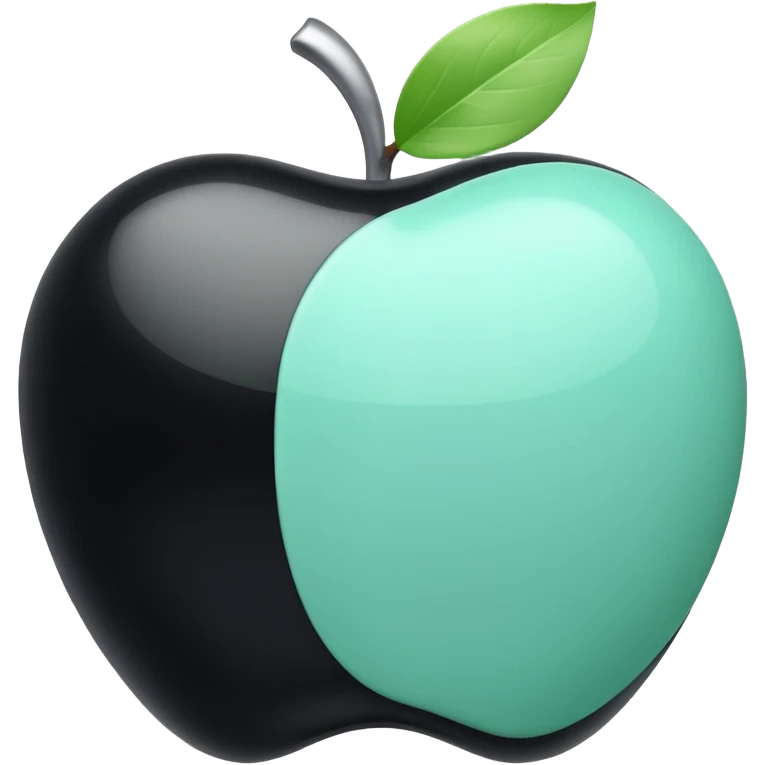 3D technical icon representing Responsabilité Administrative with black and mint green (#B5F4D3) colors, procedural safeguards, accountability, apple emoji style emoji