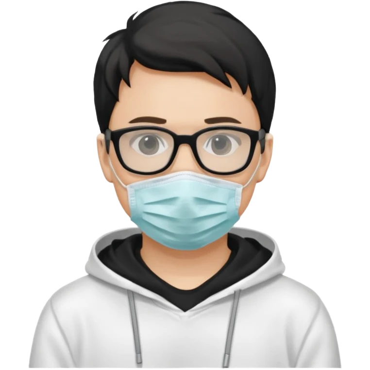 emojis.com man-with-medical-mask-and-white-hoody-and-black-glasses emoji