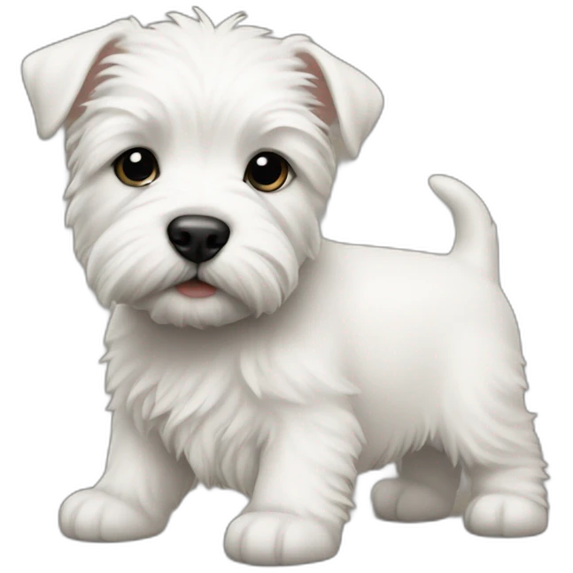 baby with westie emoji