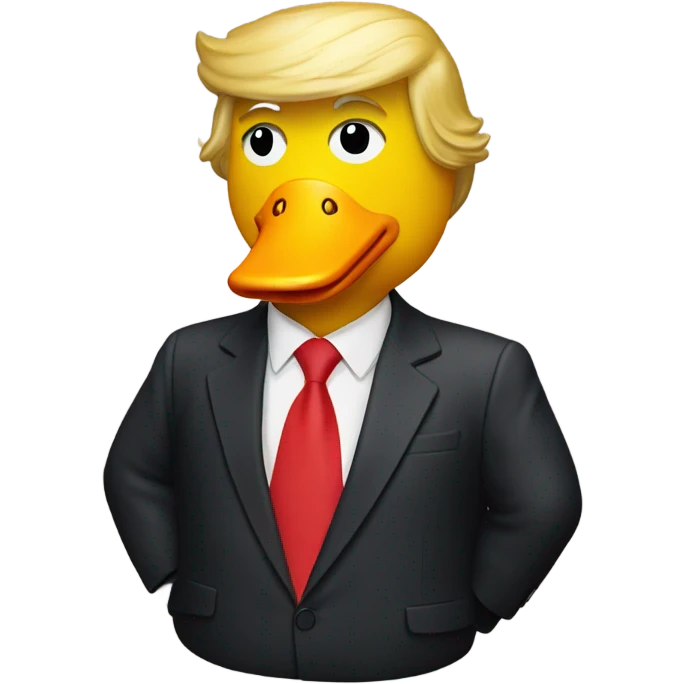 Donald Trump as a rubber duck emoji