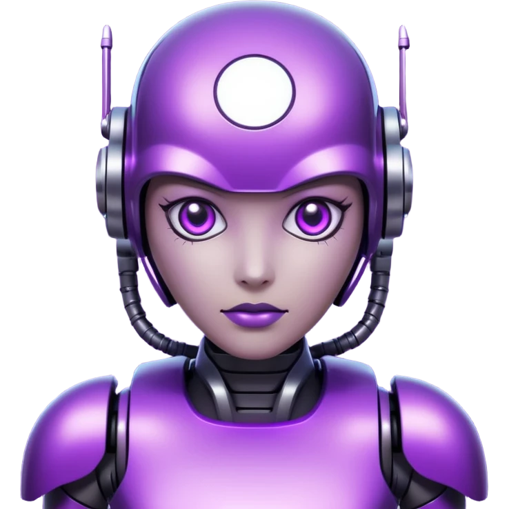 glitter purple cyberpunk robot emoji