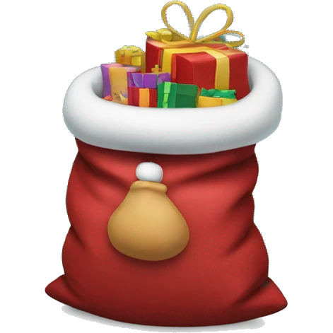 santa's sack full of presents emoji