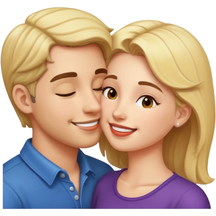 Öpüşen çift emoji