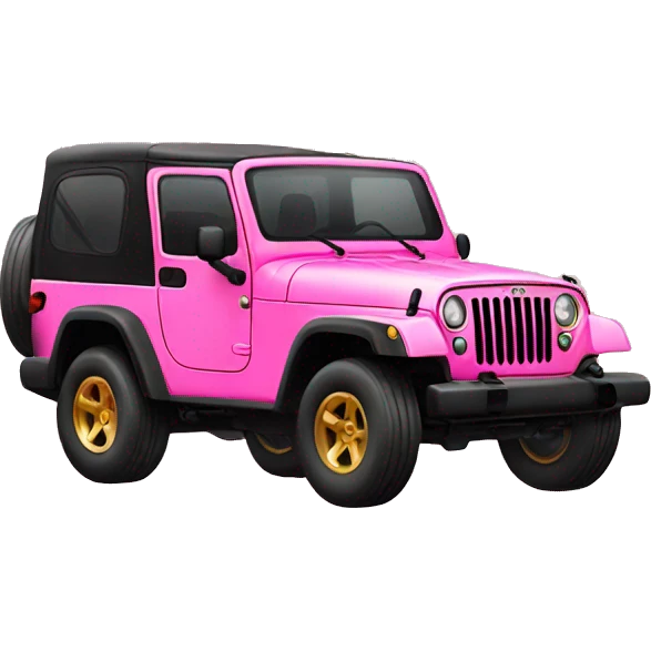 pink and gold jeep emoji