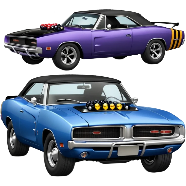 Black bumblebee very fast racing 1969 dodge charger roadster rustic old antique rat hot rodded blueberry and cherry pearl  emoji