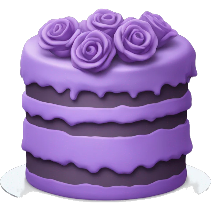 Purple funeral cake emoji