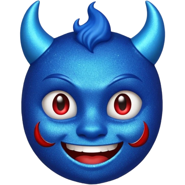 glitter azul little devil emoji