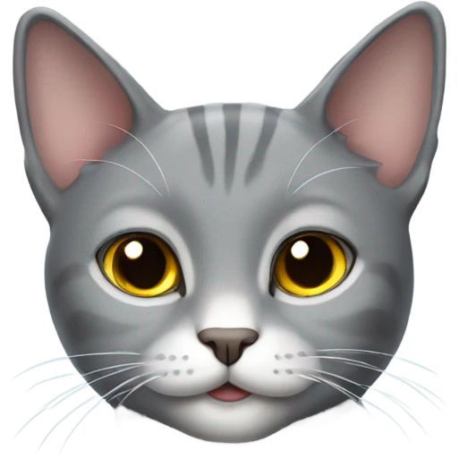 Grey cat emoji