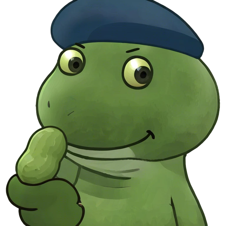 A peanut eating a peanut emoji