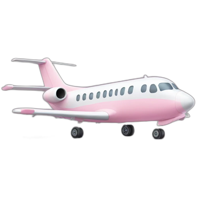 Pastel pink cartoon plane emoji