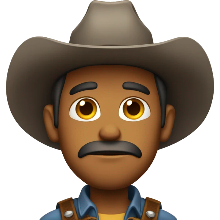 frowning Cowboy  emoji