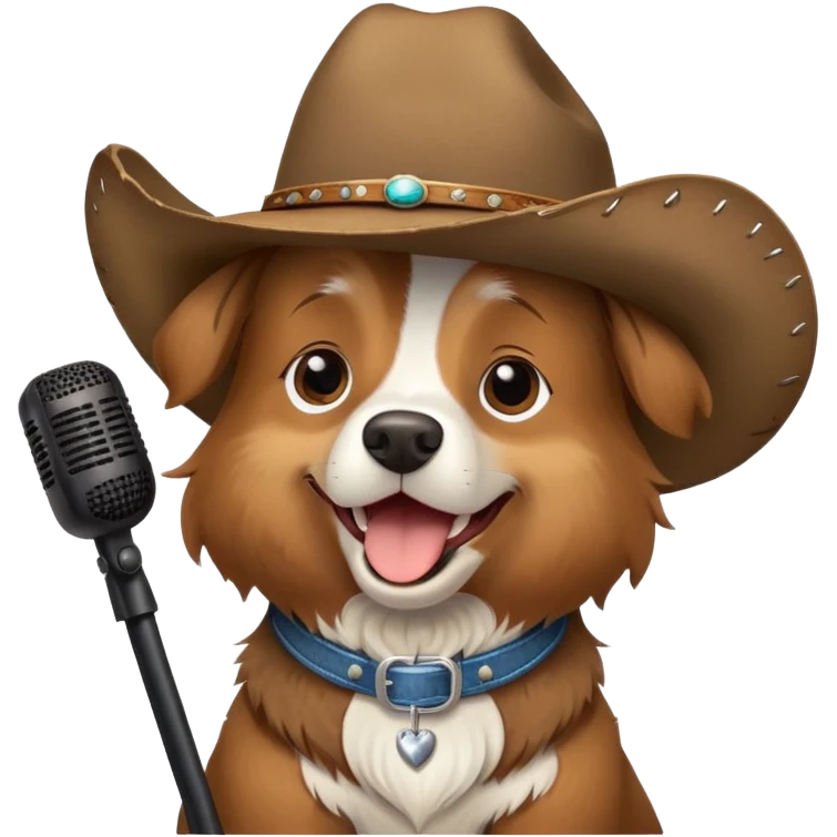 Dog sing a country  emoji