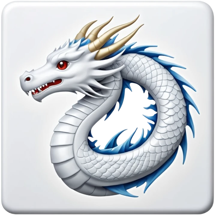 Mahjiong white dragon emoji