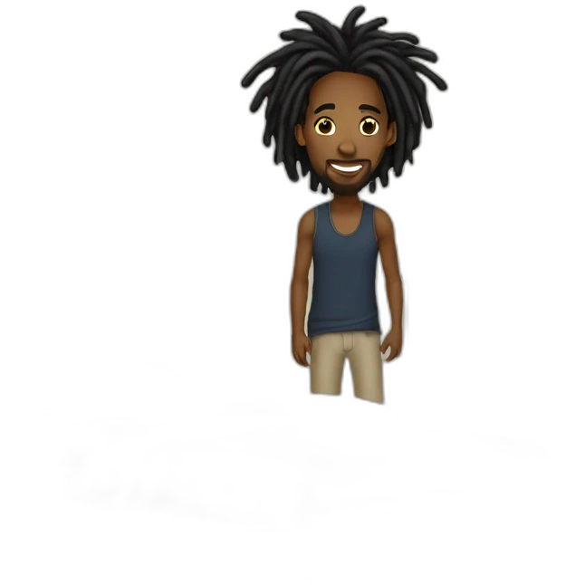 Black man dreadlock bedroom emoji