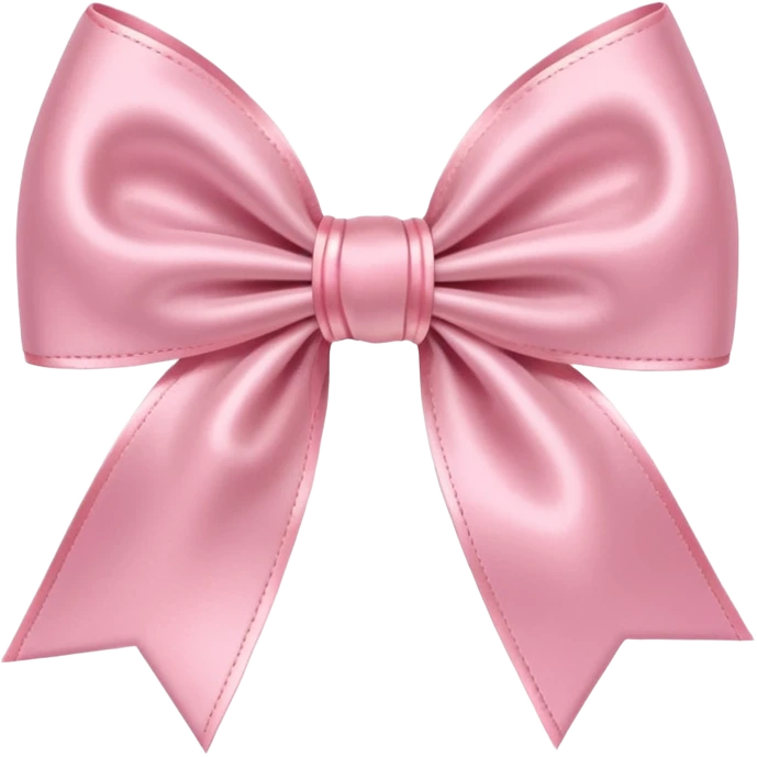 pink coquette bow with a heart in the middle, delicate and feminine, soft pink tones, elegant details emoji