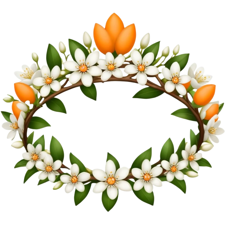orange blossom crown emoji