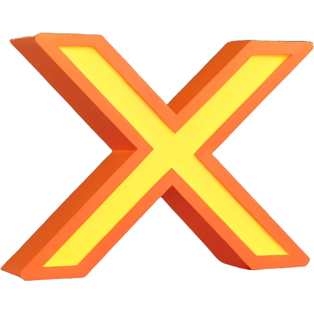 Paper with a red glowing x on top side emoji