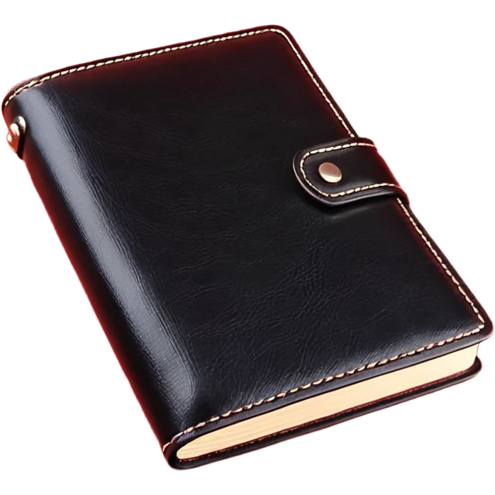  Розовый блокнот с черной ручкой  emoji