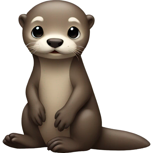 Shy otter emoji