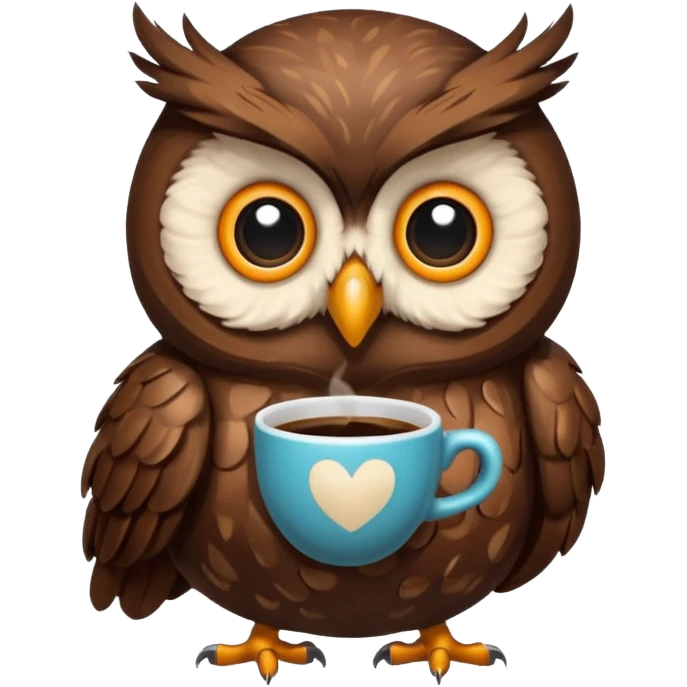 owl logo for cafe emoji