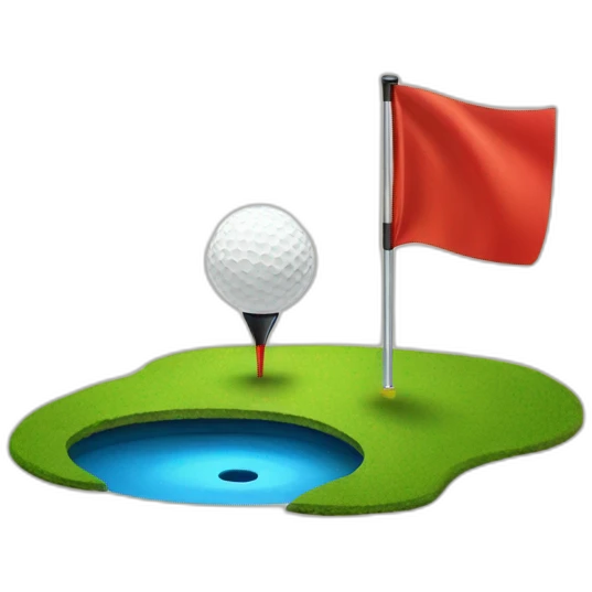 golf hole with flag emoji