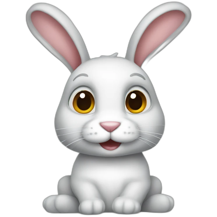 Rabbit with gigantic ears emoji