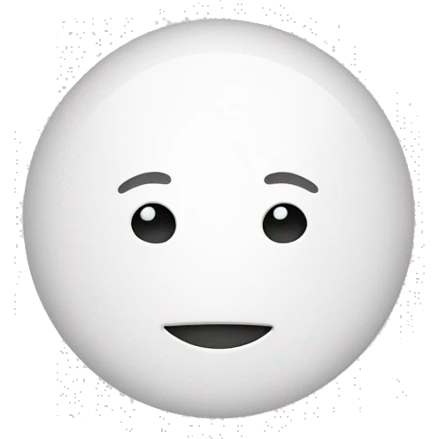 All white circle emoji