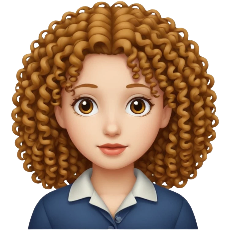 Curly hair girly emoji