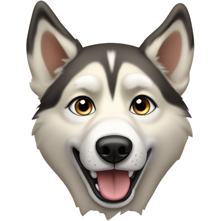 Husky, golden beige Who screams emoji