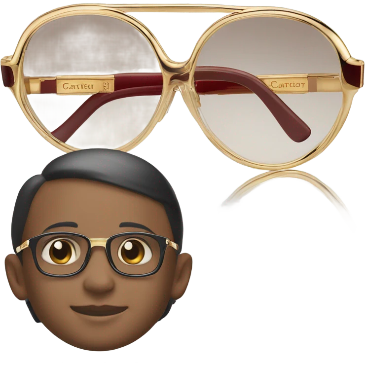 Cartier glasses  emoji