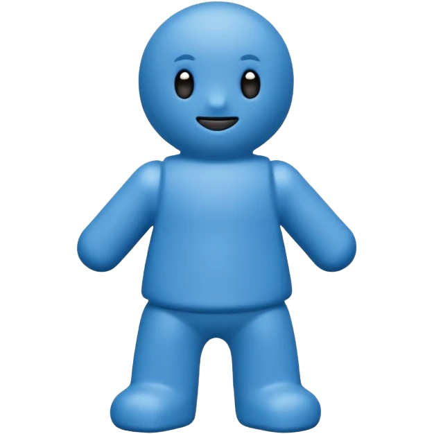 meeple muñequito clásico  color azul emoji